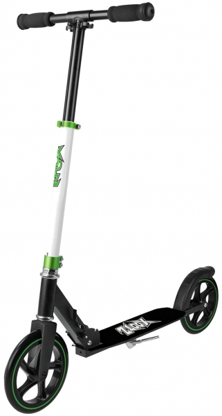 Scooter Roller weiss-schwarz Fußbremse Vollgummireifen